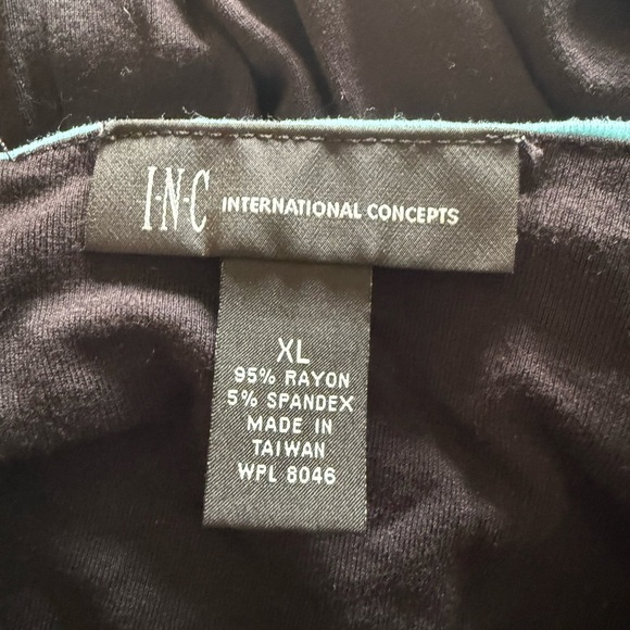 INC International Concepts Black & Blue Maxi Dress with Spaghetti Straps Size XL - Picture 7 of 8